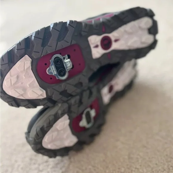 Pearl Izumi W X-Alp Drift II Cycling Shoes US 8.5 40 Gray Pink 2 Bolt - Picture 7 of 7